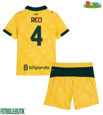 AC Milan Samuele Ricci #4 Tredjeställ Barn 2025-26 Kortärmad (+ Korta byxor)